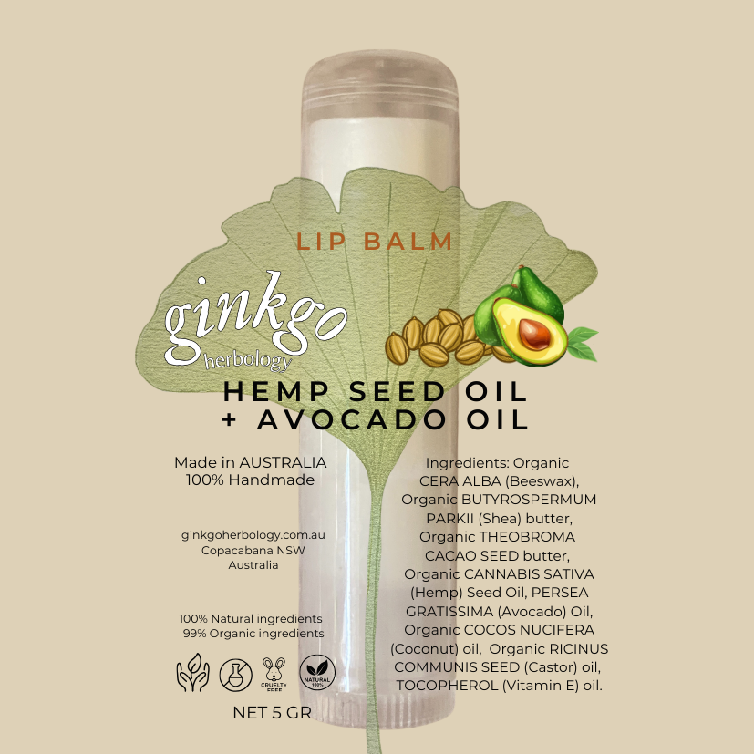 Hemp Seed Oil + Avocado Oil Lip balm (unscented)